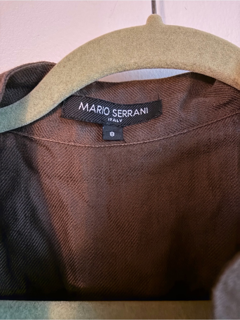 Mario Serrani Brown Utility Jacket with Button Front - Picture 5 of 8